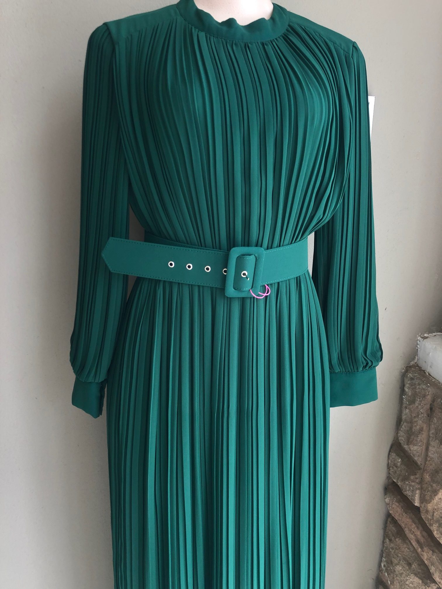 Pleated Chiffon Dress