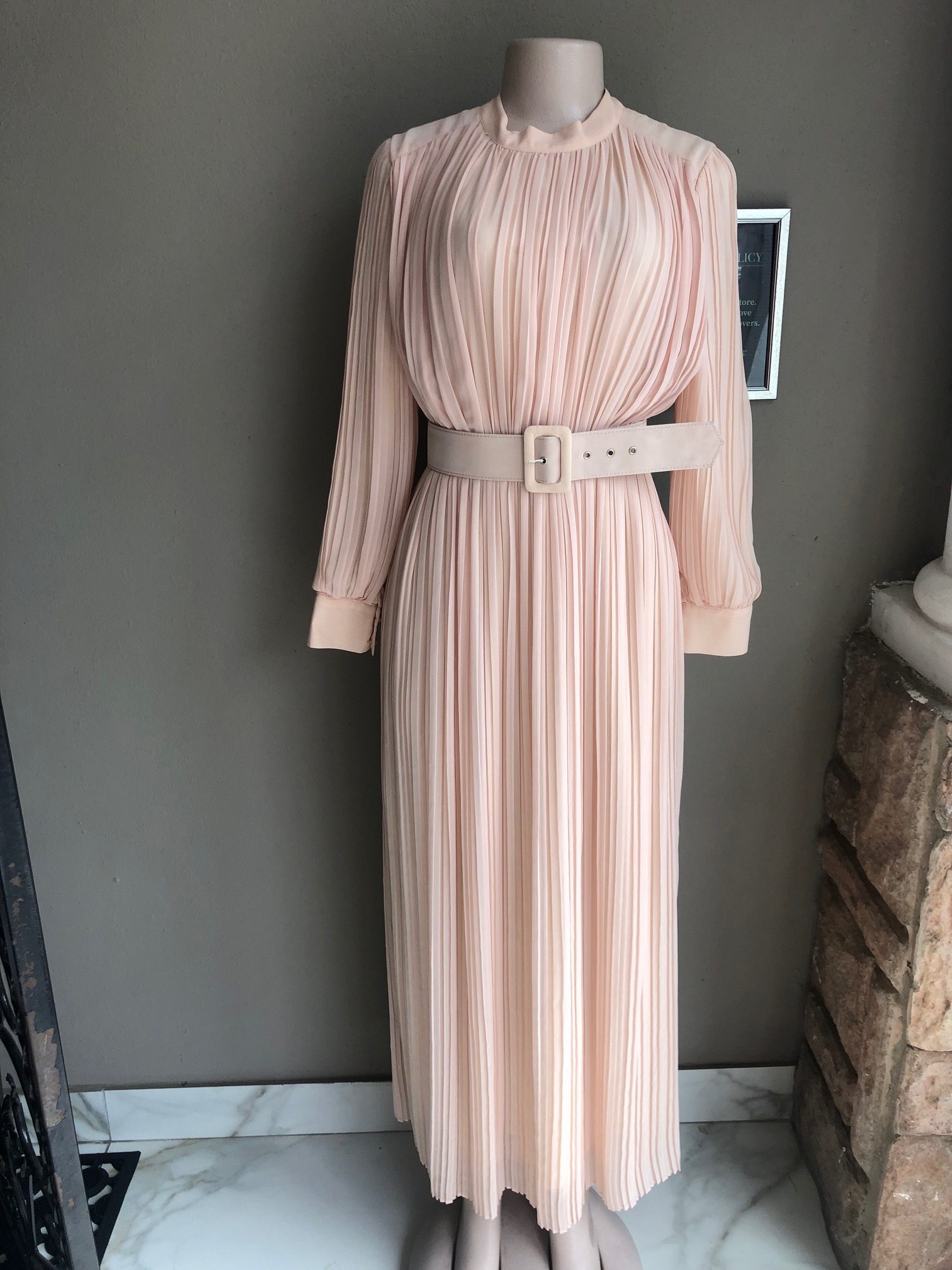 Pleated Chiffon Dress - Image 5