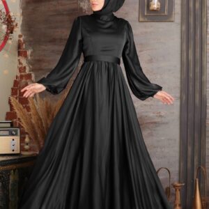 Balloon-Sleeve Chiffon