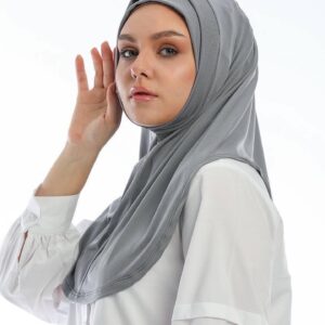 Instant hijab with built-in ear-slit for face mask