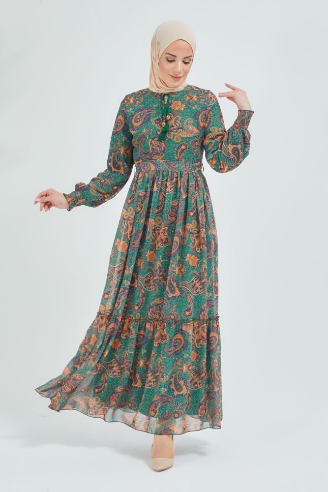 Paisley chiffon dress - Image 2