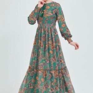 Paisley chiffon dress