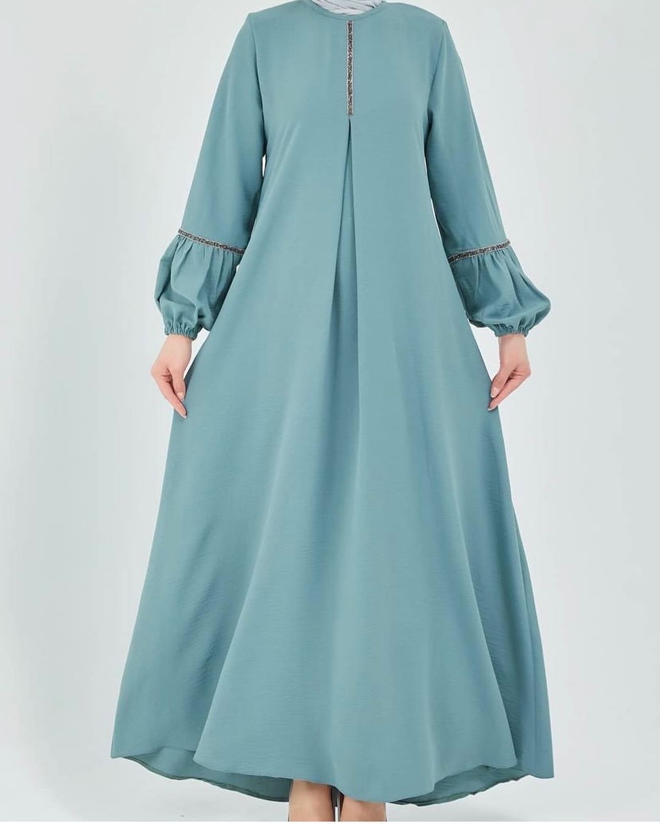 A-line abaya with crystal detail - Image 6