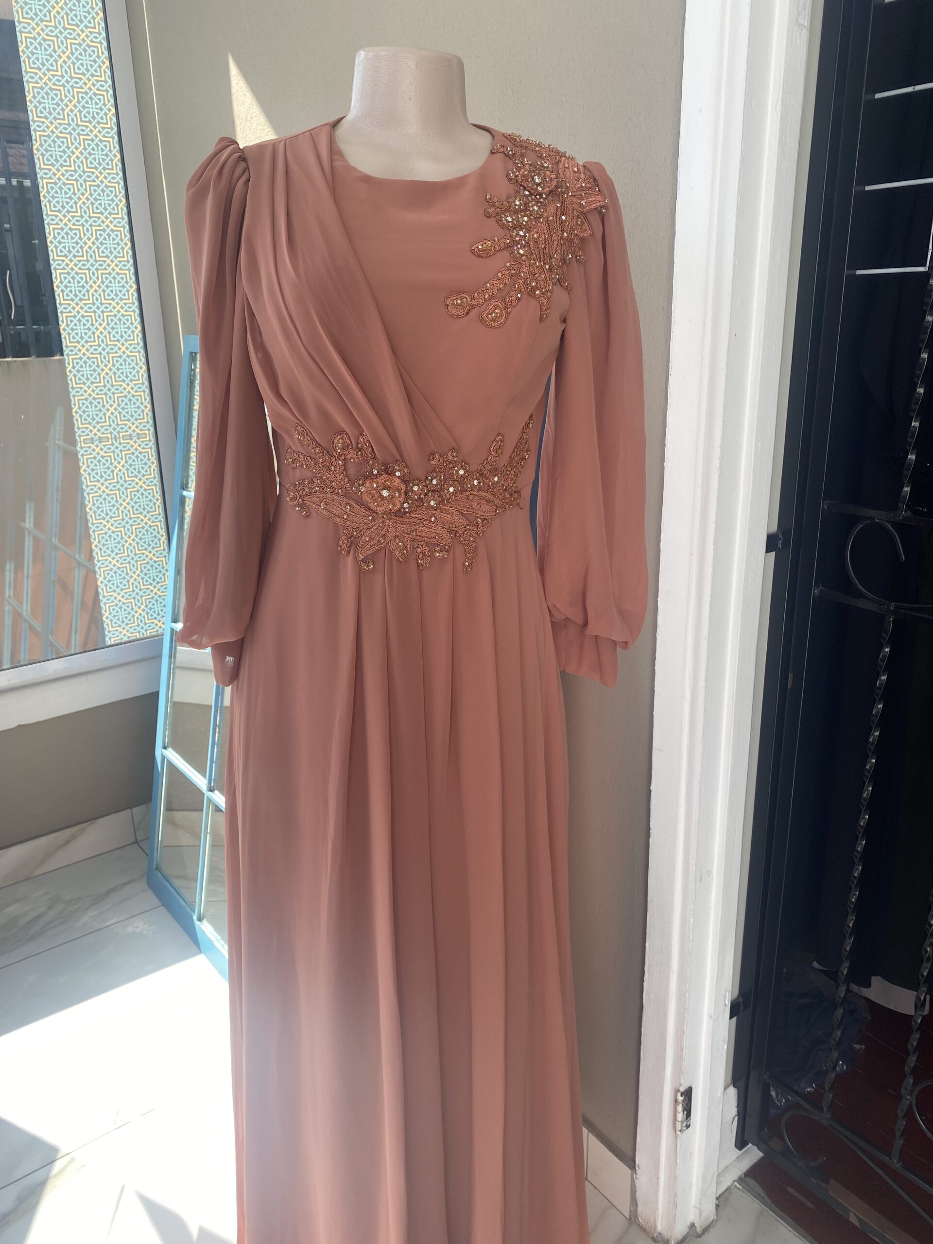 Chiffon drape occasional wear