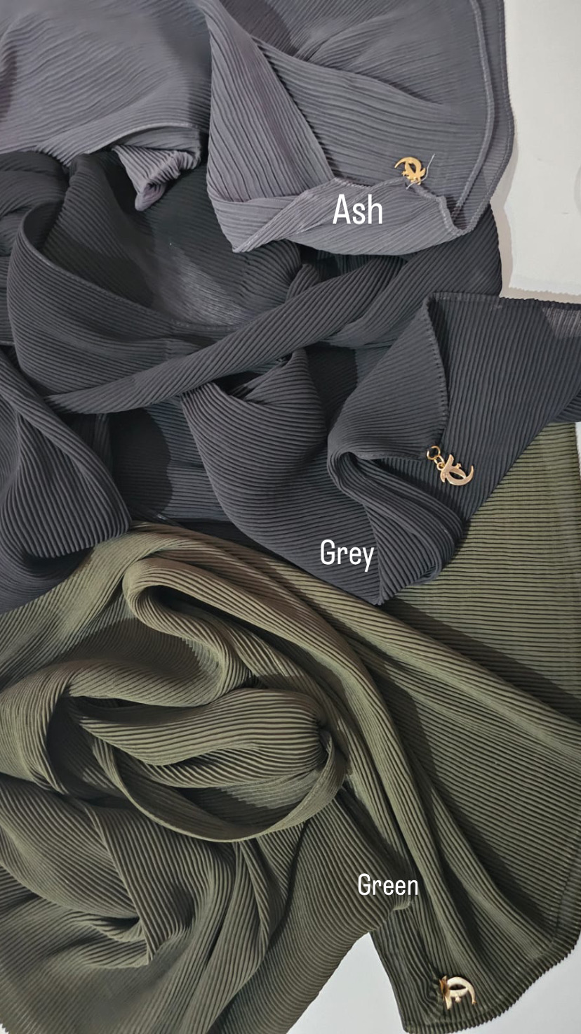 premium pleated chiffon scarves - Image 2