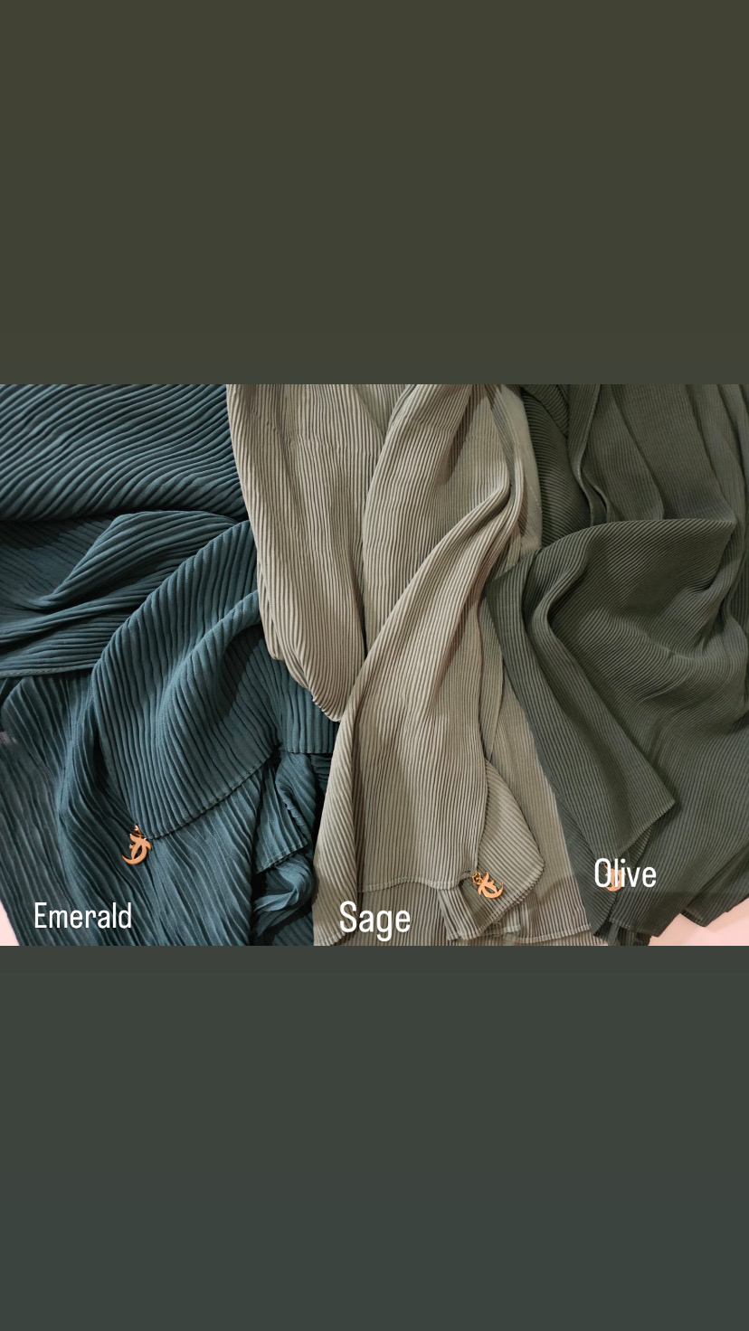 premium pleated chiffon scarves - Image 5
